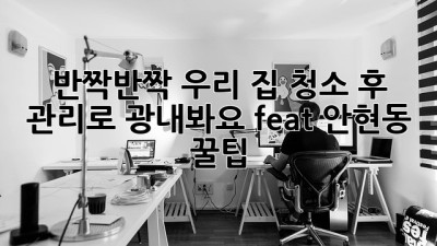 ✨ 반짝반짝✨ 우리 집, 청소 후 관리로 💎광✨내봐요! (feat. 안현동 꿀팁🍯)