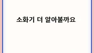 우리집 안전 지킴이! 소화기 완벽 마스터 가이드 🔥